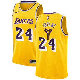 NBA Lakers 24 Kobe Bryant Yellow Nike Men Jersey 1