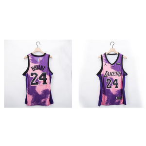 NBA Lakers 24 Kobe Purple Fashion Men Jersey