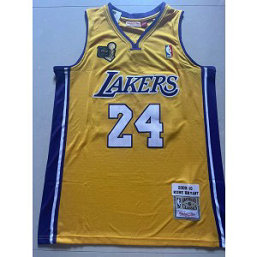 NBA Lakers 24 Kobe Yellow Hardwood Classics Men Jersey
