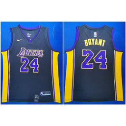 NBA Lakers 24 kobe Bryant Black Nike Men Jersey