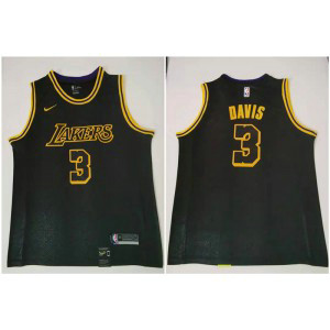 NBA Lakers 3 Anthony Davis Black City Edition Nike Men Jersey