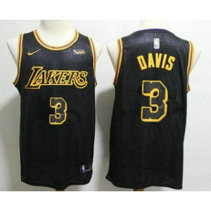 NBA Lakers 3 Anthony Davis Black City Edition Nike Men Jersey With Logo