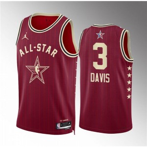 NBA Lakers 3 Anthony Davis Crimson 2024 All Star Jordan Men Jersey