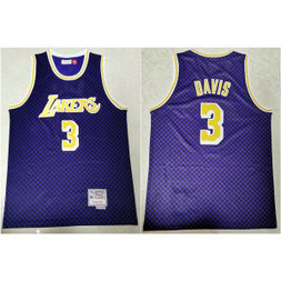 NBA Lakers 3 Anthony Davis Purple Hardwood Classics Men Jersey