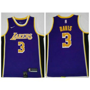 NBA Lakers 3 Anthony Davis Purple Nike Swingman Men Jersey