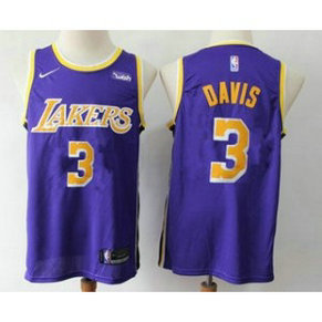 NBA Lakers 3 Anthony Davis Purple Nike Swingman Men Jersey With Logo