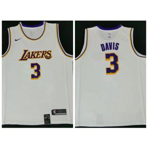 NBA Lakers 3 Anthony Davis White Nike Swingman Men Jersey