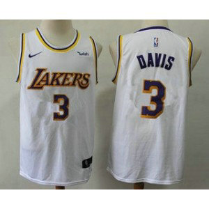 NBA Lakers 3 Anthony Davis White Nike Swingman Men Jersey With Logo
