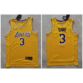 NBA Lakers 3 Davis 75th Anniversary Men Jersey