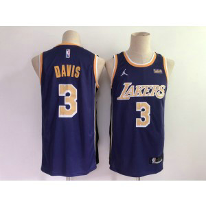 NBA Lakers 3 Davis Purple Jordan Brand Men Jersey