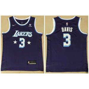 NBA Lakers 3 Davis Purple Men Jersey