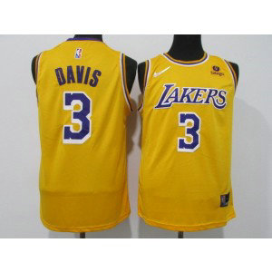 NBA Lakers 3 Davis Yellow 2021-22 New Season Nike Men Jersey