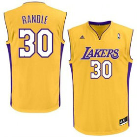 NBA Lakers 30 Julius Randle 2014 Draft Pick Gold Men Jersey