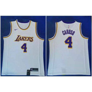NBA Lakers 4 Alex Caruso White Nike Men Jersey