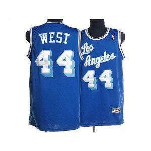 NBA Lakers 44 Jerry West Blue Throwback Men Jersey