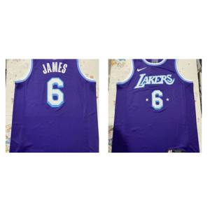 NBA Lakers 6 James New City Blue Men Jersey