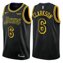 NBA Lakers 6 Jordan Clarkson Black City Edition Nike Men Jersey