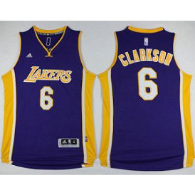 NBA Lakers 6 Jordan Clarkson Purple Men Jersey