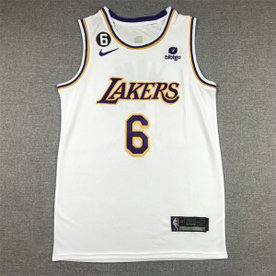 NBA Lakers 6 Lebron James White 2022-23 City Edition Nike Men Jersey