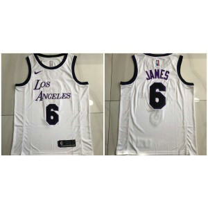 NBA Lakers 6 Lebron James White 2022-23 New Men Jersey