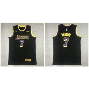 NBA Lakers 7 Carmelo Anthony Balck Earned Edition Nike Men Jersey