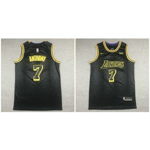 NBA Lakers 7 Carmelo Anthony Balck Mamba Nike Men Jersey