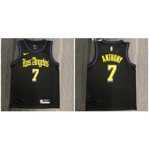 NBA Lakers 7 Carmelo Anthony Balck Men Jersey