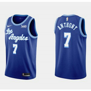 NBA Lakers 7 Carmelo Anthony Blue Nike Men Jersey