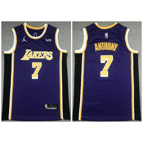 NBA Lakers 7 Carmelo Anthony Purple Nike Men Jersey 1