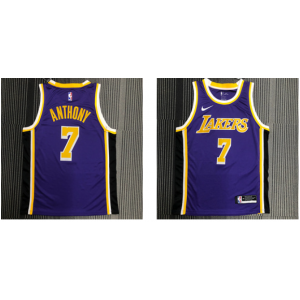 NBA Lakers 7 Carmelo Anthony Purple Nike Men Jersey