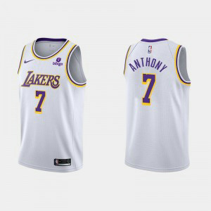 NBA Lakers 7 Carmelo Anthony White 2021-21 New Season Nike Men Jersey