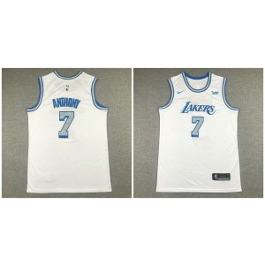 NBA Lakers 7 Carmelo Anthony White City Edition Nike Men Jersey