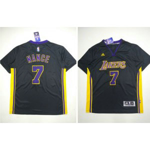 NBA Lakers 7 Larry Nance Black Short Sleeve Men Jersey