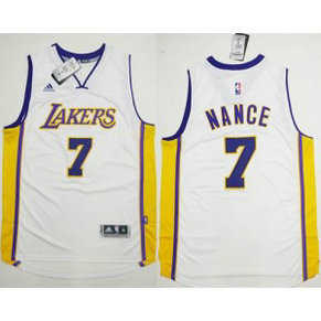 NBA Lakers 7 Larry Nance White Men Jersey