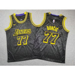 NBA Lakers 77 Luka Don?i? Black Nike Youth Jersey
