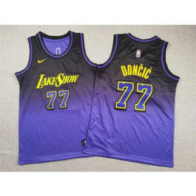 NBA Lakers 77 Luka Don?i? Purple Nike Youth Jersey