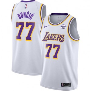 NBA Lakers 77 Luka Don?i? White 2024 Association Edition Nike Men Jersey