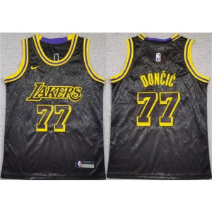 NBA Lakers 77 Luka Doncic Black 2025 City Edition Nike Youth Jersey