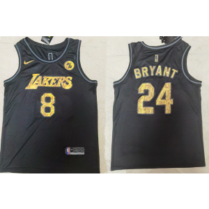 NBA Lakers 8 & 24 Black Camo Men Jersey