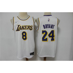 NBA Lakers 8 & 24 Bryant White 75th Anniversary Men Jersey