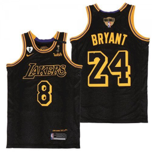 NBA Lakers 8 & 24 Kobe Black Mamba Men Jersey