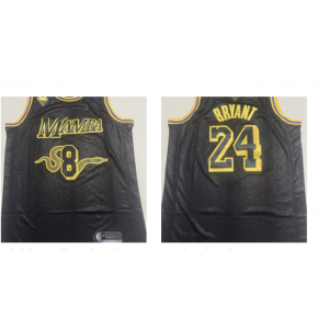 NBA Lakers 8 & 24 Kobe Mamba Black Nike Men Jersey