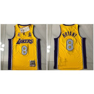 NBA Lakers 8 Kobe Bryant 2001-02 Throwback Men Jersey