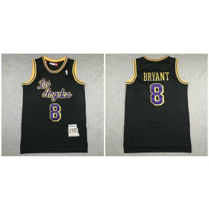 NBA Lakers 8 Kobe Bryant Black 1996-97 Hardwood Classics Men Jersey