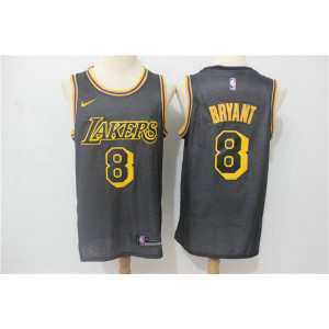 NBA Lakers 8 Kobe Bryant Black Nike City Edition Swingman Men Jersey