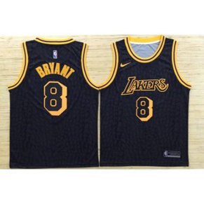 NBA Lakers 8 Kobe Bryant Black Swingman Nike Men Jersey
