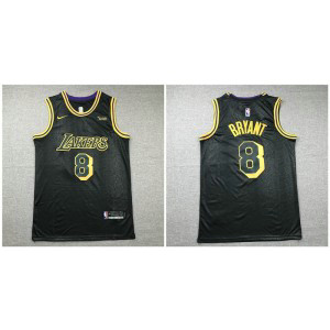 NBA Lakers 8 Kobe Bryant Black mamba Stitched Men Jersey