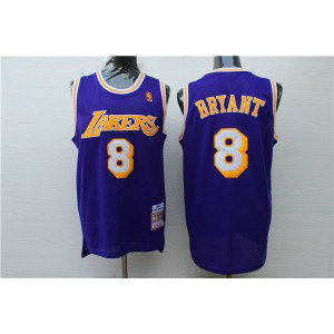 NBA Lakers 8 Kobe Bryant Purple 1996-97 Hardwood Classics Men Jersey 1