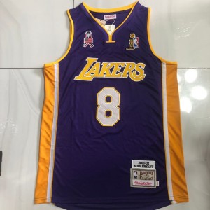 NBA Lakers 8 Kobe Bryant Purple Hardwood Classics Men Jersey
