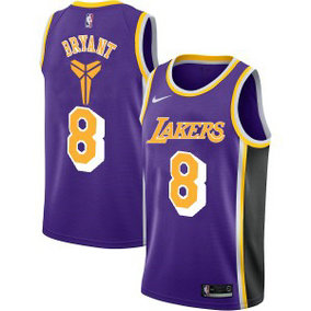 NBA Lakers 8 Kobe Bryant Purple Nike Men Jersey